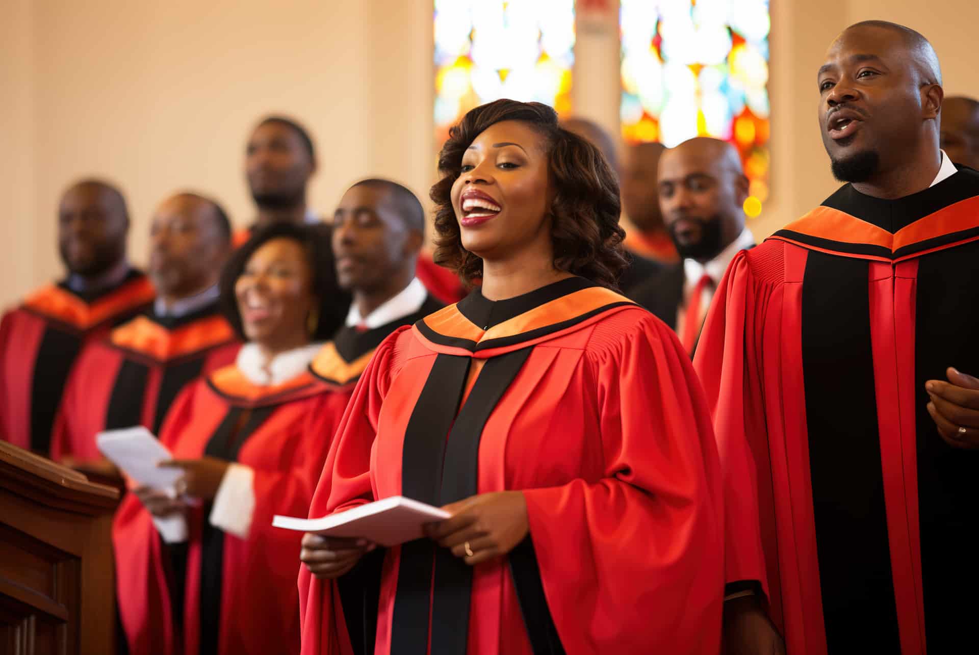messe gospel new yorkChristian Gospel Singers Praising Lord Jesus Christ. Song Spreads Blessing, Harmony in Joy and Faith. Faith in religion and belief in God. Power of hope or love and devotion. messe gospel new york
