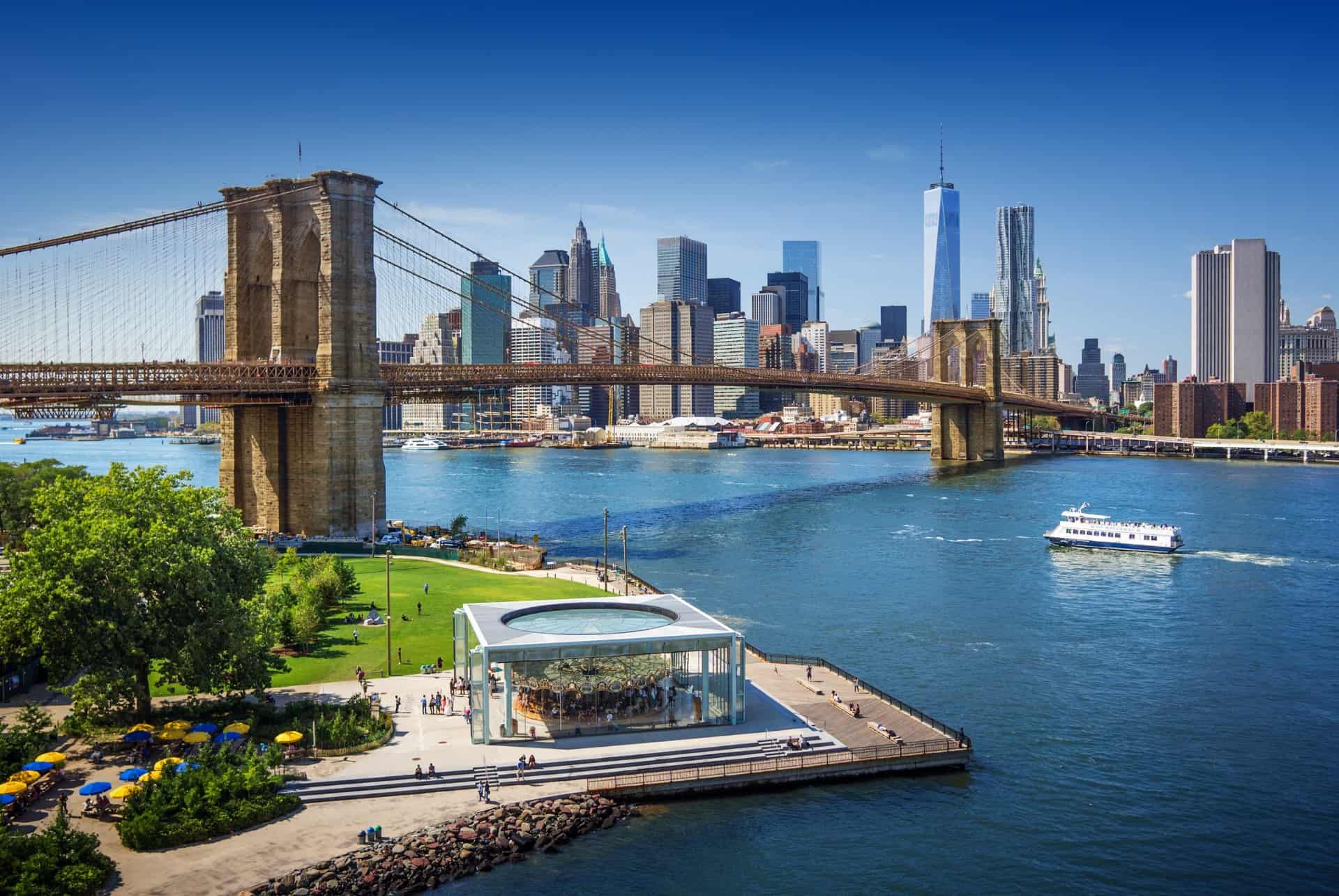 vue depuis le pont de brooklyn vue depuis le pont
