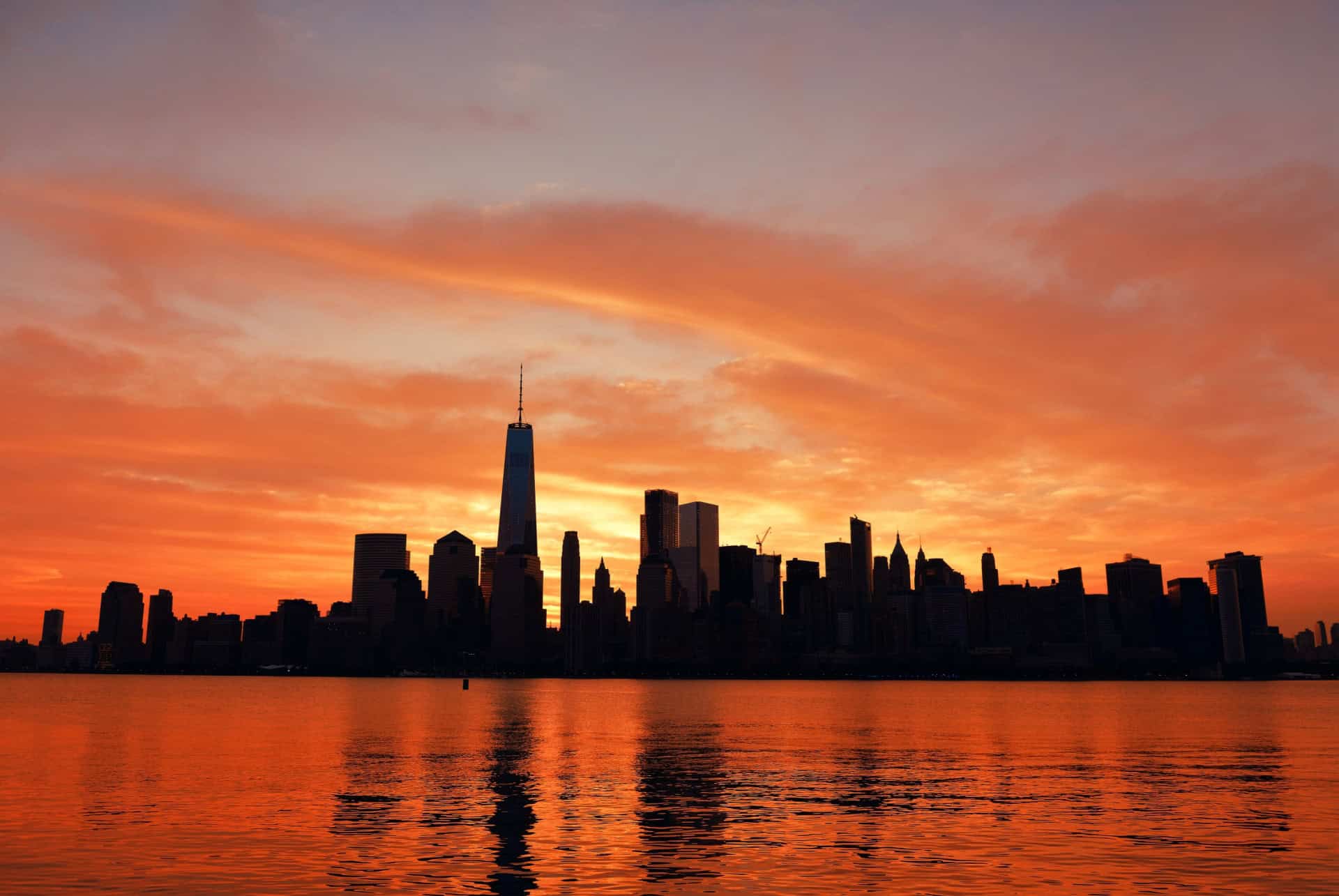 Lever et coucher de soleil à New York