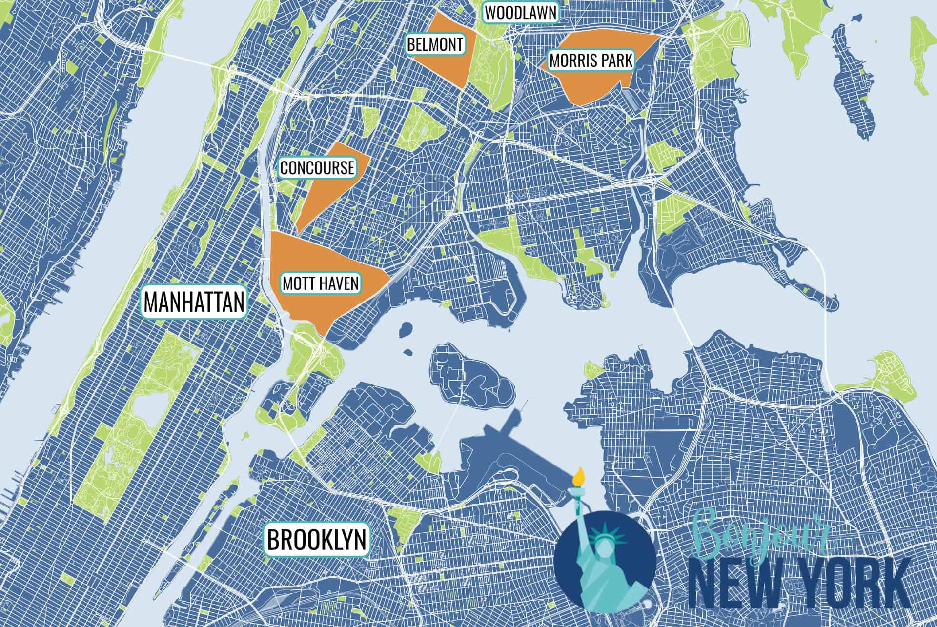 map bronx