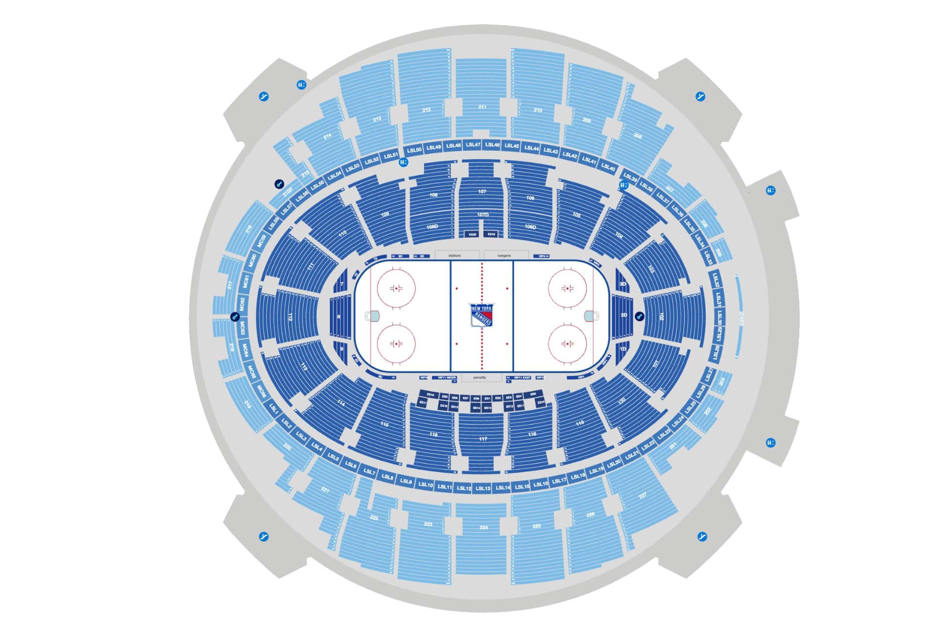 madison square gardent seat map