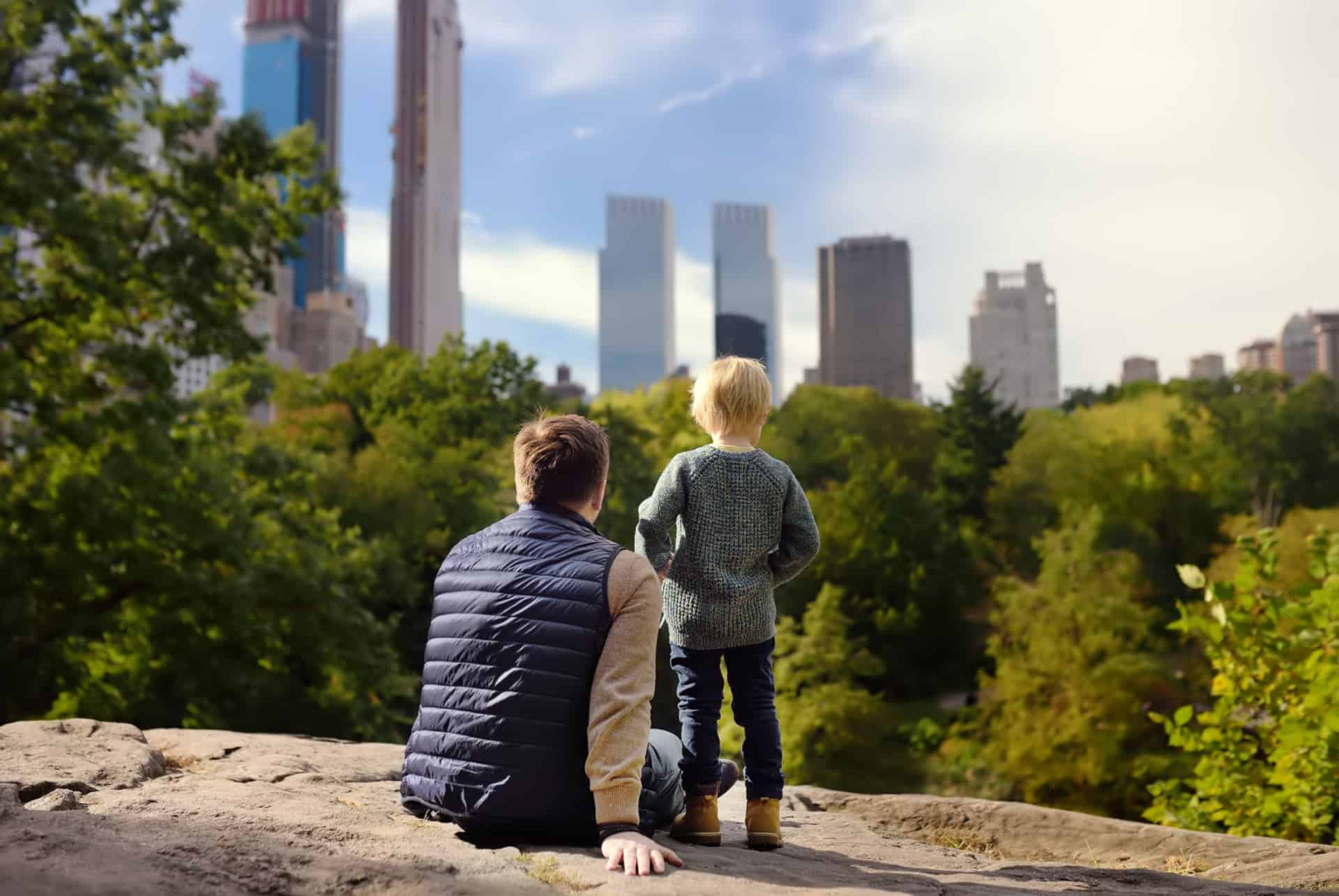 central park avec des enfants