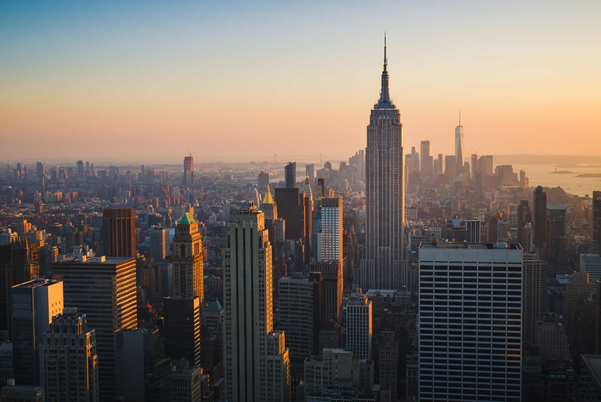 skyline new york leve de soleil