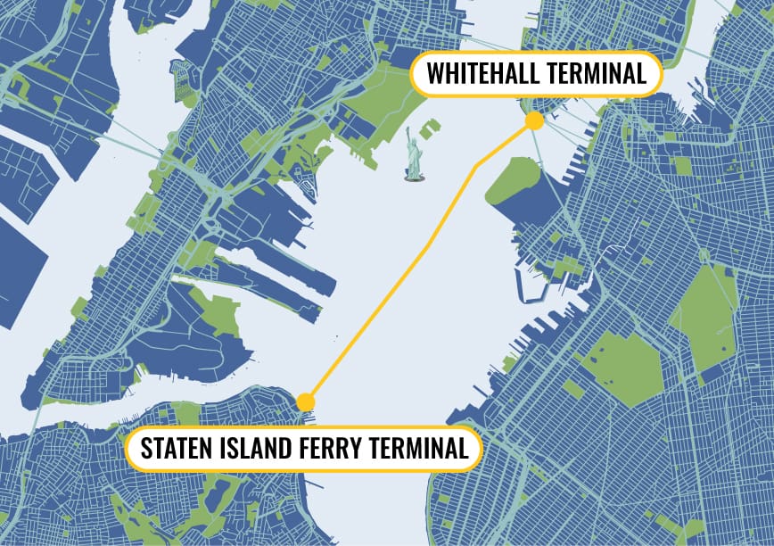 ferry de Staten Island itineraire