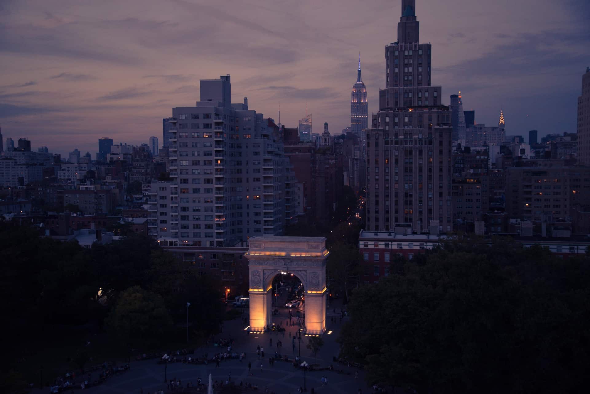 washington square la nuit