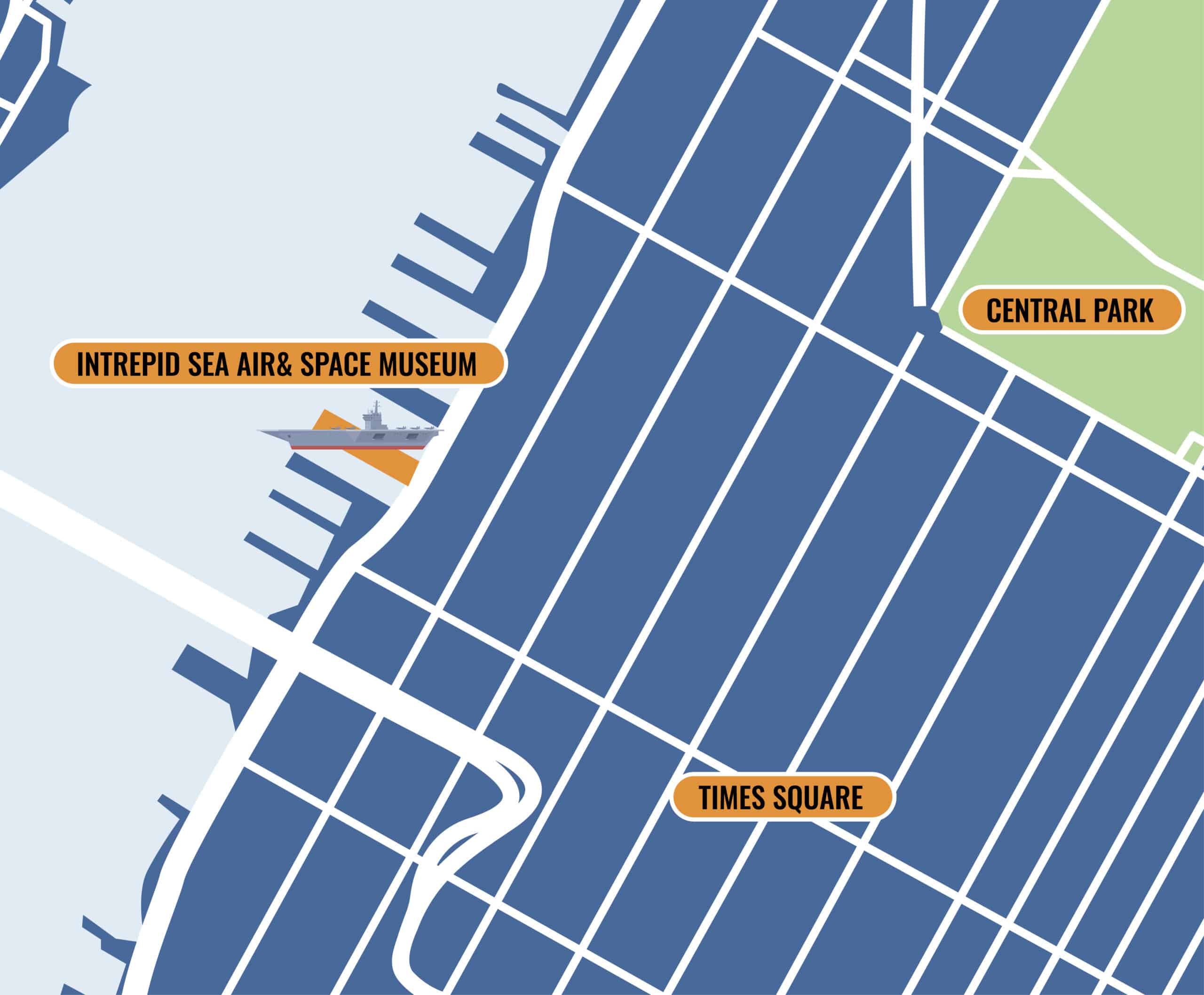  intrepid sea air map