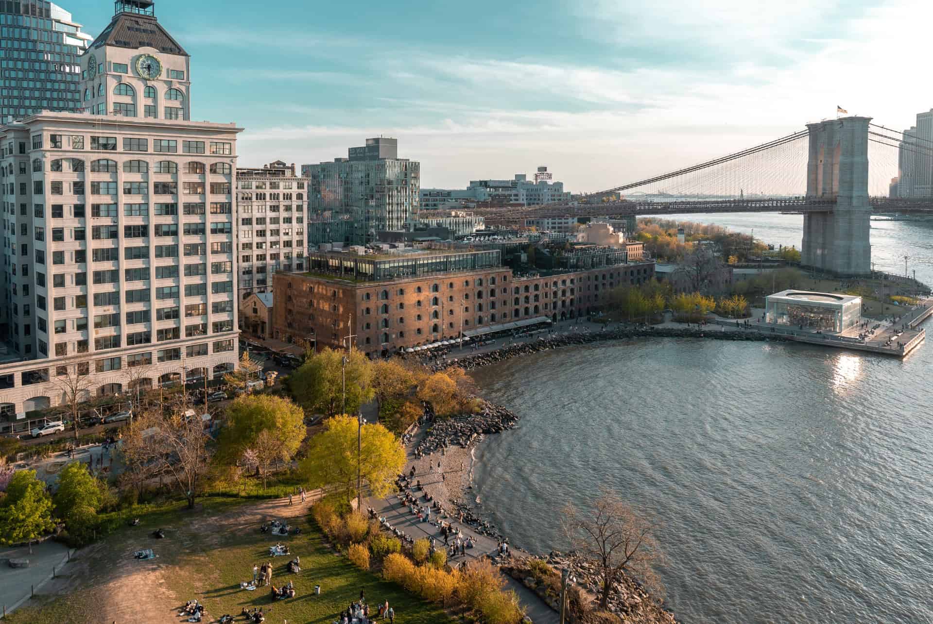 vue aerienne du quartier de brooklyn a new york