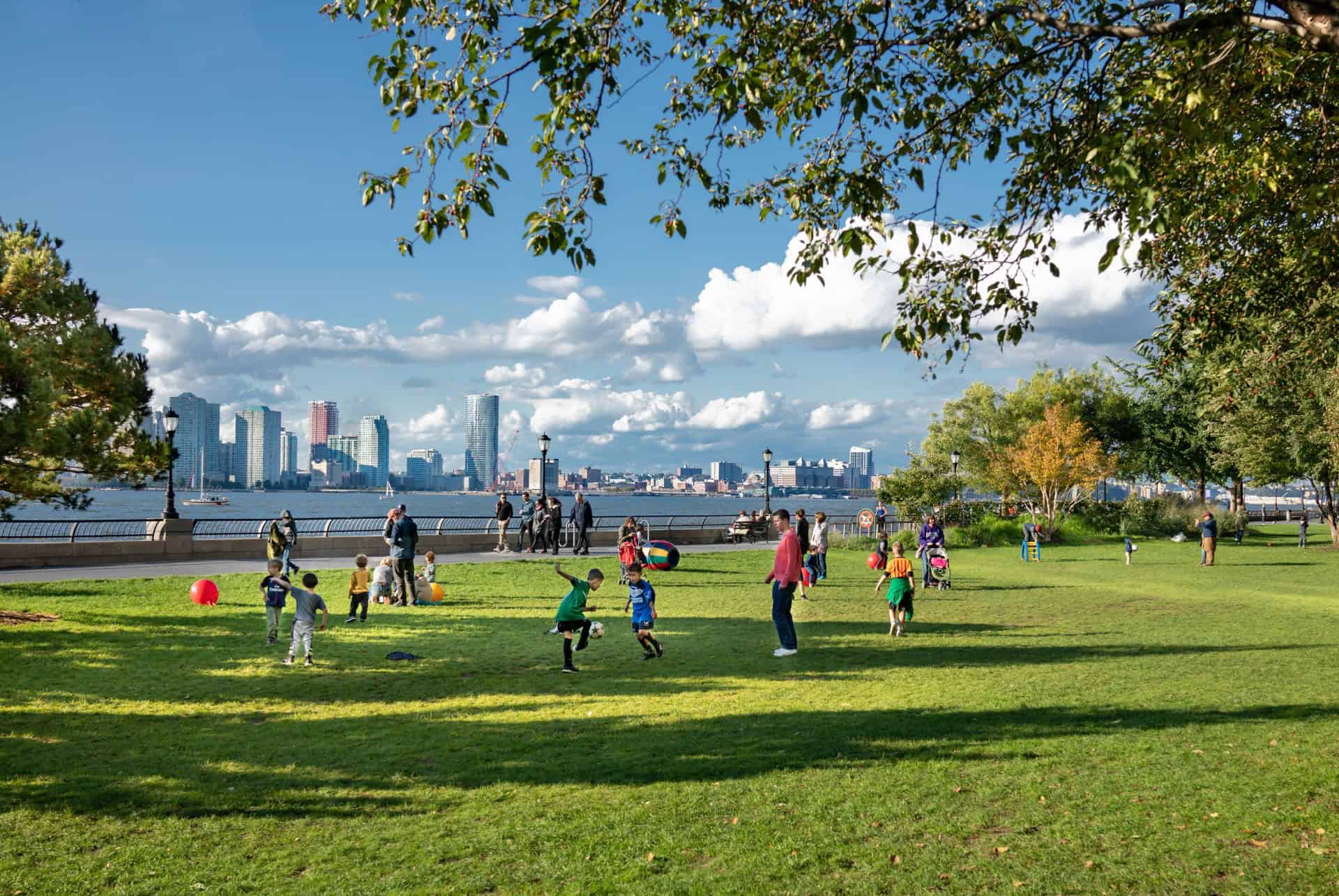 hudson river park dans le quartier de chelsea à new york