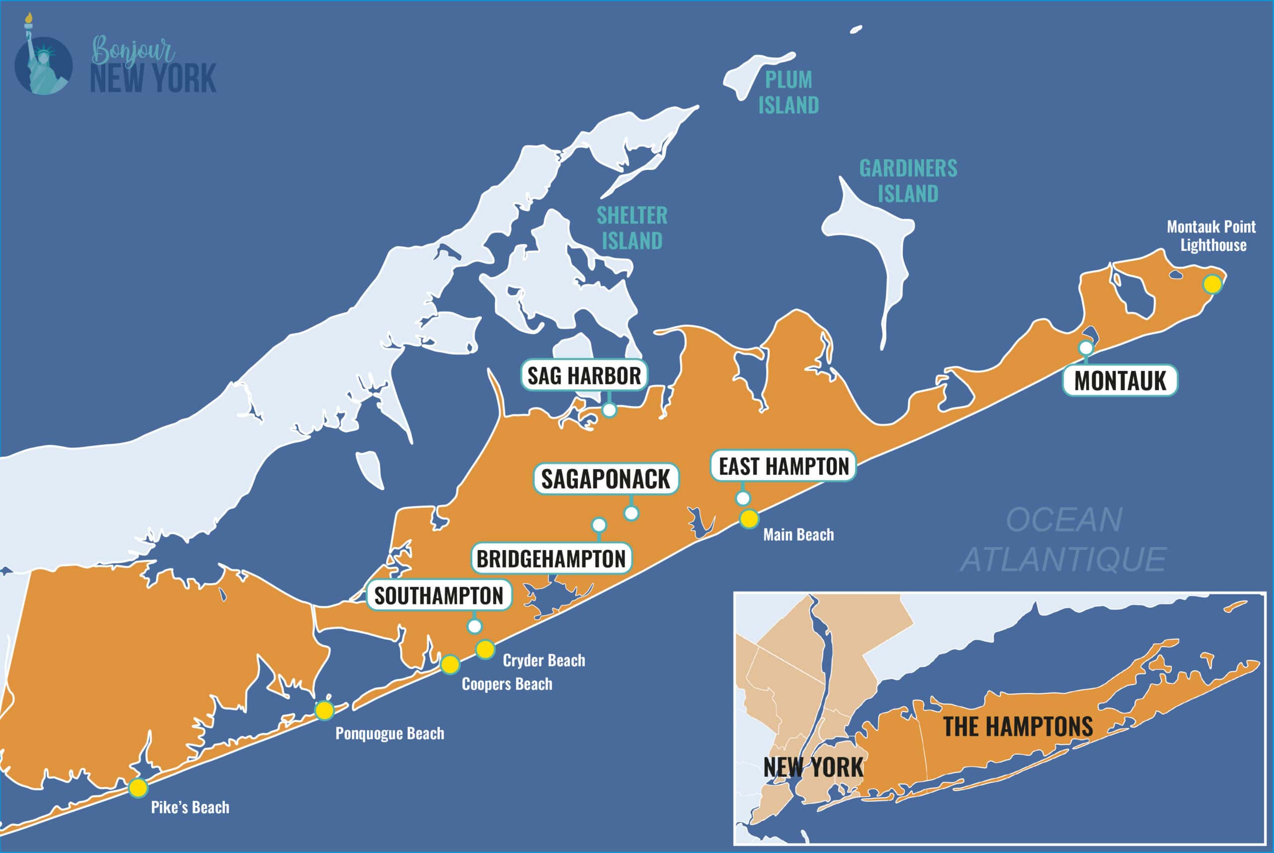 map the hamptons