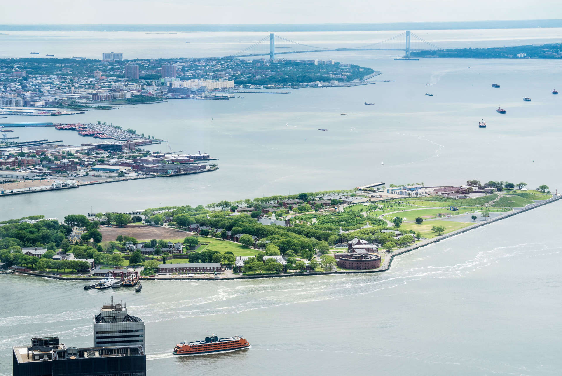 governors island vue aerienne governors island vue aerienne