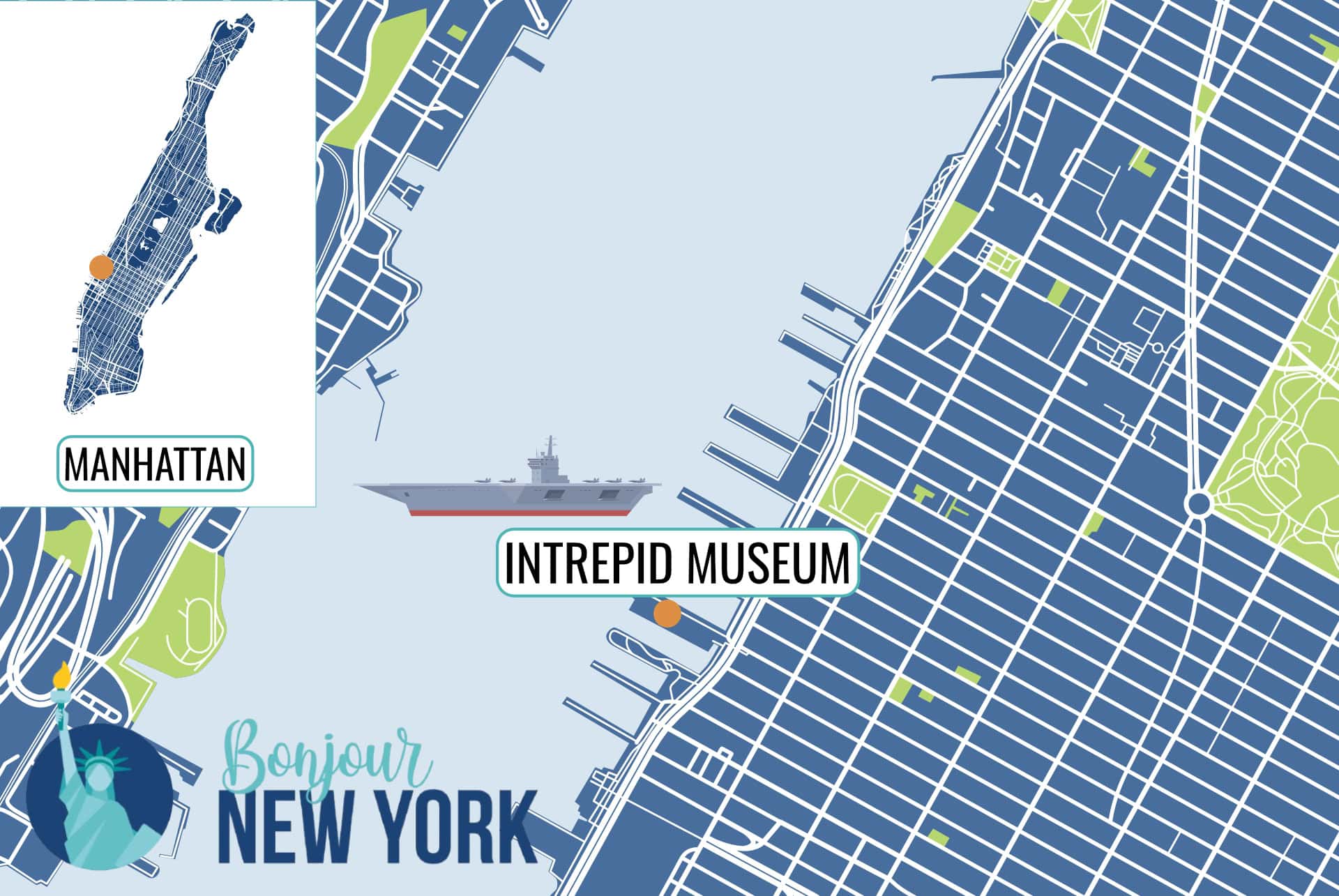 map intrepid museum map intrepid museum