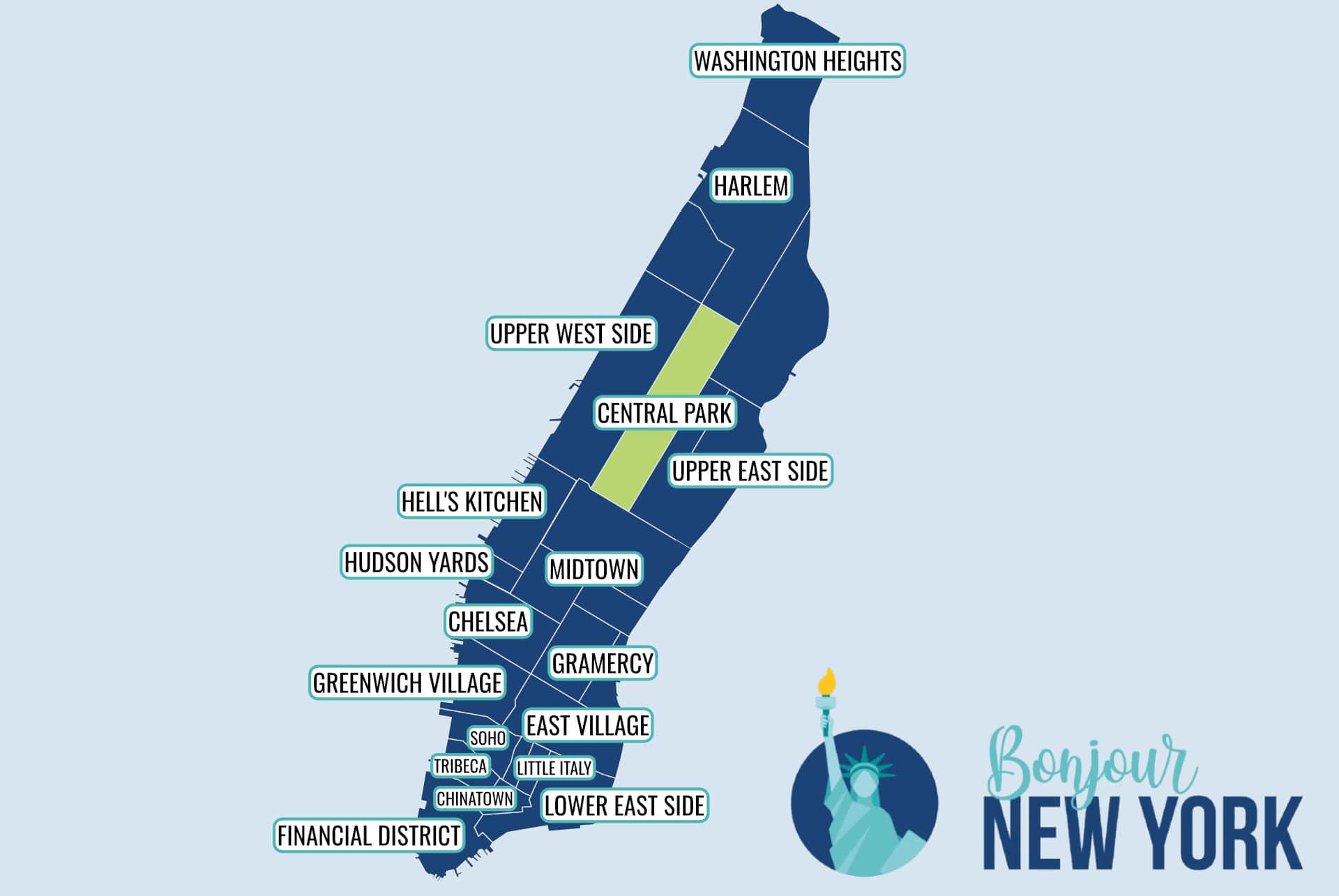 map quartiers manhattan map quartiers manhattan